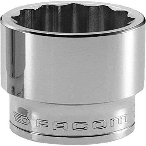 Douille 1/2" Facom 12 pans de 32 mm Douille 1/2" Facom 12 pans de 32 mm,Longévité accrue,Dimensions : L. 38mm