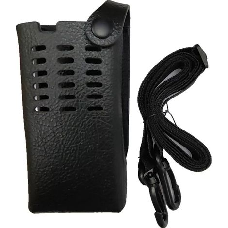 Walkie-talkie case for Motorola R7A digital walkie-talkies, handheld protective case, top-grain leather wallet/waist bag. (1/4)