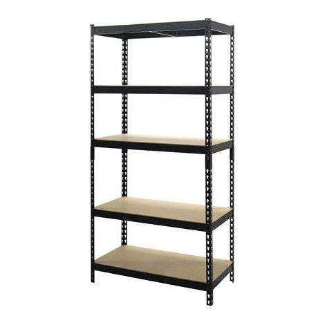 Blim scaffale metallico regolabile - 183x90x45mm - supporto 175kg by scaffale - facile montaggio - verniciatura a polvere nera - colore nero