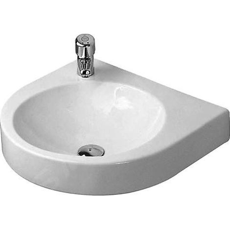 Duravit Architec - Lavabo sans trop-plein, 575 mm x 520 mm, blanc - lavabo, avec trou à droite, avec WonderGliss 04495800081 (1/4)