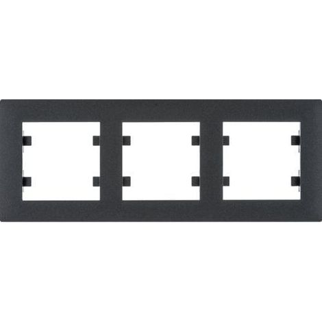 Hager Cadre électrique moderne noir 3 éléments