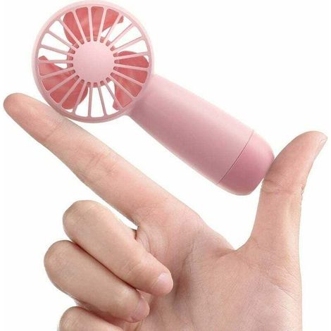 Super Mini Battery Powered Portable Fan, 3 Speed Handheld Desk Fan, Rechargeable Personal Fan with 5-15 Hours Playtime, MUMU (1/3)