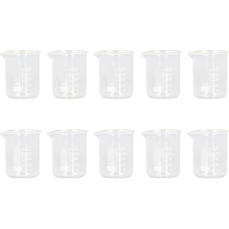 Glasbecher transparente Standard Skala 10 dicke Stücke für