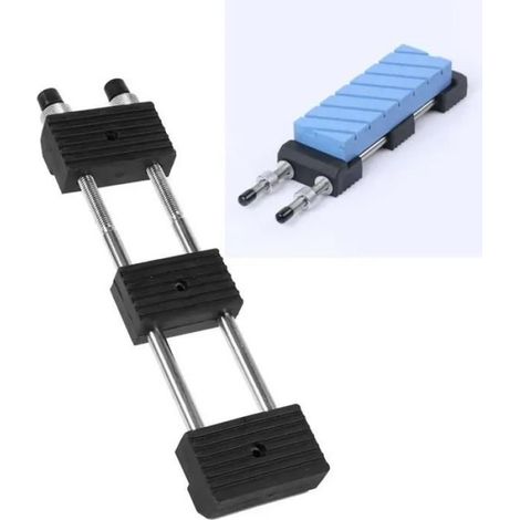 Support Pierre À Aiguiser - Chromé - 29 x 7 x 3 cm - Réglable Antidérapant - Pour Évier Et Table De Cuisine - 1 Pièce (1/5)