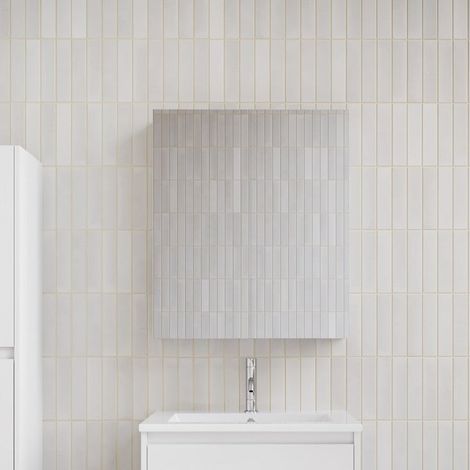 Armario espejo FORTINA ancho 60 cm blanco