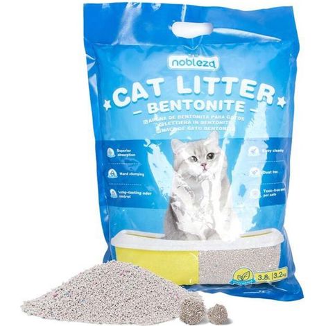 Litière pour chat bentonite originale 3.2kg Litière fine pour chats Litière pour chat (1/5)