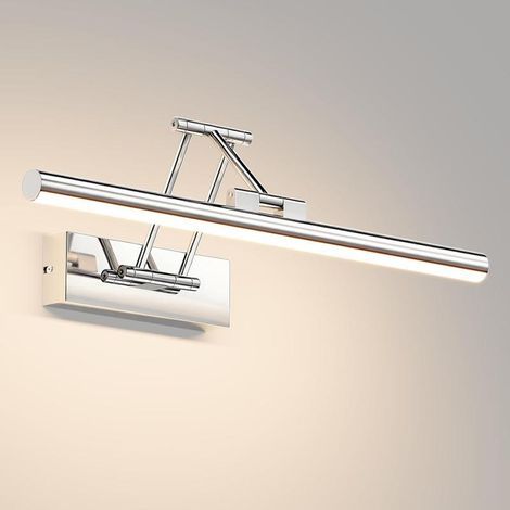 Lampe miroir salle de bain 40cm LED 12W 970LM rotative IP44 chrome (1/5)