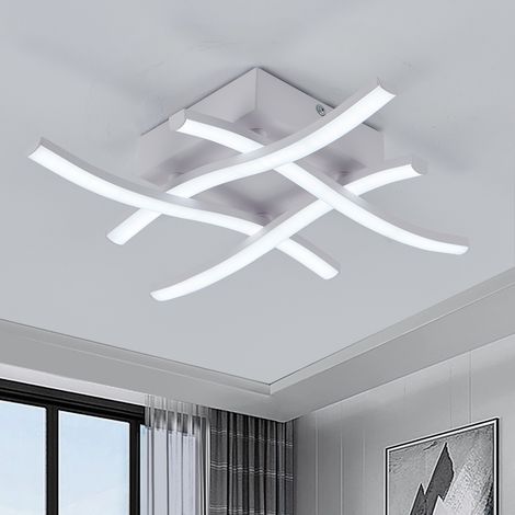 Plafonnier LED pour salon, éclairage intérieur, plafonnier pour chambre, 24 W, 3 000 K-6 500 K, idéal pour cuisines, couloirs, salles à manger et entrées, blanc, 40 cm [Classe énergétique E]