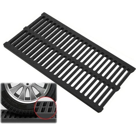 Irovami Grille caniveau 50x30cm – résine, filtration, garage, pelouse (1/5)