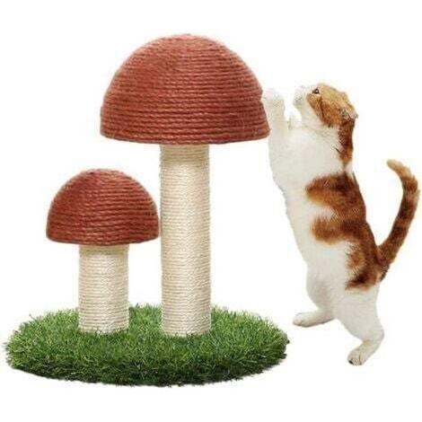 RHG Cat Scratching Post, Mushroom Scratching Toys for Cats and Kittens, Natural Sisal Cat Scratchers (1/5)