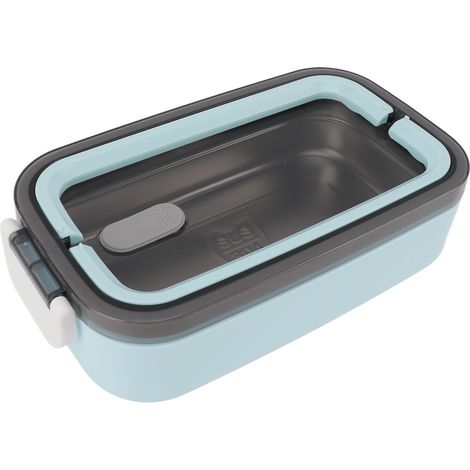 Isolierte Lunchbox aus Edelstahl 304, auslaufsicher, hellblaue Bento-Box für Schüler, Schule und Büro (1/5)