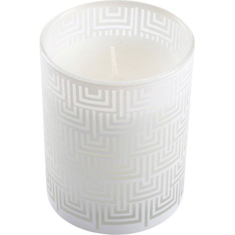 Bougie Parfumée "Graphic Ethnic" 8cm Blanc (1/2)