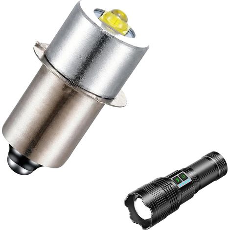P13.5S 3V 3W LED Bulb Replacement for 2D Flashlight, 3V LED Flashlight, Emergency Work Light, Easy Installation, Brightness, Long Life (1) (1/5)