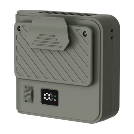 Ventilateur de cou portable rechargeable avec affichage numérique et vitesse de ventilation réglable, ventilateur électrique sans fil, 3000 mAh. (1/5)