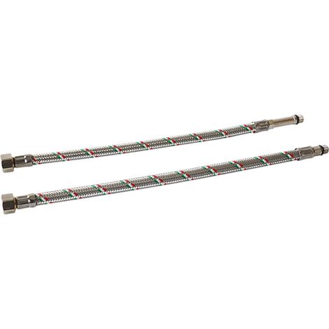 1BL FLESSIBILE PER MONOCOMANDO cm 30 - 1/2 M x 3/8 F maschio prolungato - pz.2