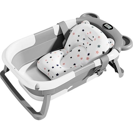 Bañera para bebé, diseño plegable, termómetro incorporado, como se muestra en la imagen. (1/2)