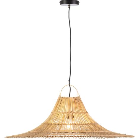 Plafonnier 80x80x33/200 Rotin Naturel (1/4)