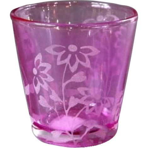 Candeliere in vetro viola, 6 cm