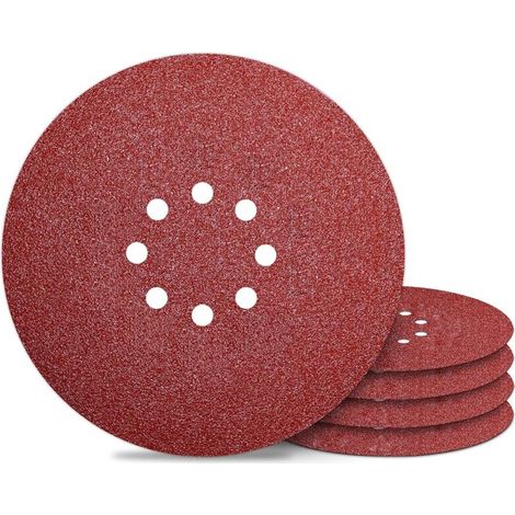 Disque abrasif de ponceuse　Disque Ponçage 225 mm Disques Abrasif 8 Trous Grain 2000 pour Ponceuse Murale Papier Abrasifs 50 PCS-RAPANDA