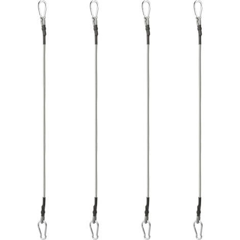 Cordes avec mousqueton 4 pcs Caoutchouc