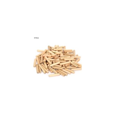 1 paquet de goujons artisanaux en bois cannelés ronds pour le travail du bois (1050mm) (1/5)