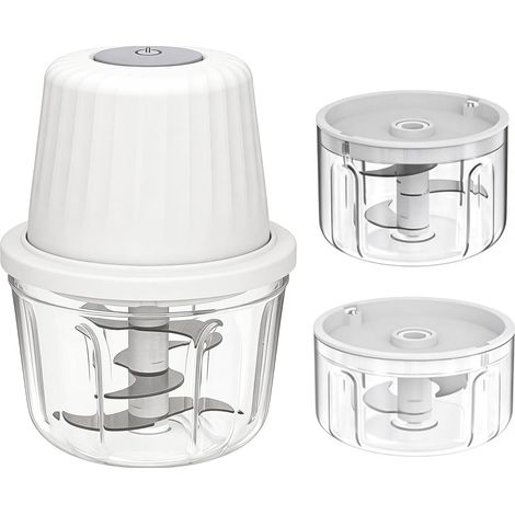 1 Hachoir Électrique, 350ml, Moteur 30w, 6 Lames, Abs, Cuisine (1/5)
