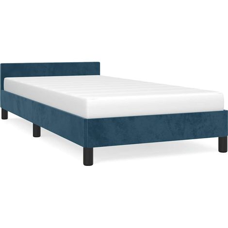 Maison Exclusive - Bettgestell ohne Matratze Dunkelblau 100x200 c (1/5)