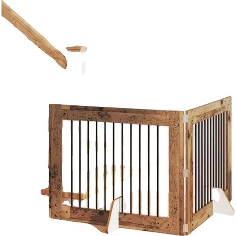 Hundetor, Freistehendes Design, Robuste Konstruktion, armeegrün (1/2)