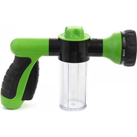Pistolet d'arrosage pour Tuyau d'arrosage avec réservoir pour Savon ou Engrais - Jet Wash - Accessoire d'arrosage - 8 Modes d'arrosage - Pulvérisateur de Tuyau d'arrosage avec Distributeur (1/5)