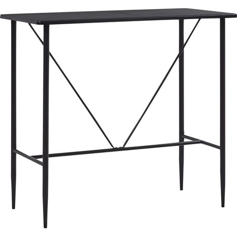 vidaXL Tavolo da Bar Nero 120x60x110 cm in MDF (1/5)