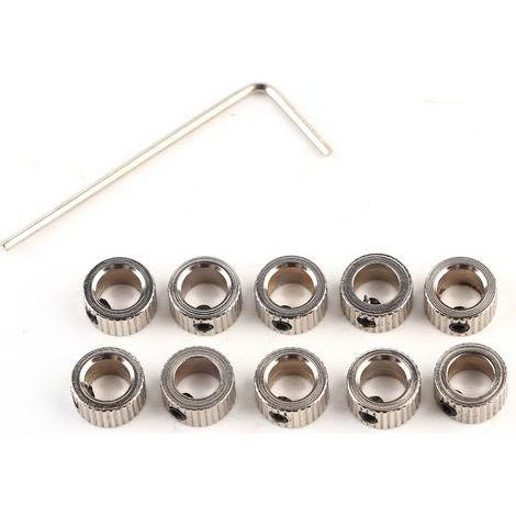 Collier d'arbre en ferronickel plaqué de haute qualité - 10 pièces - Diamètre 6.1mm (1/5)