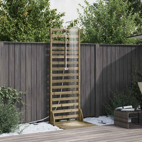 vidaXL Doccia da esterno 225 cm Naturale