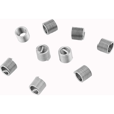 100 Pièces Insert de Réparation Fileté en Acier Inoxydable 304, Kit Assortiment Douille à Vis M5x0.8x2D (1/5)