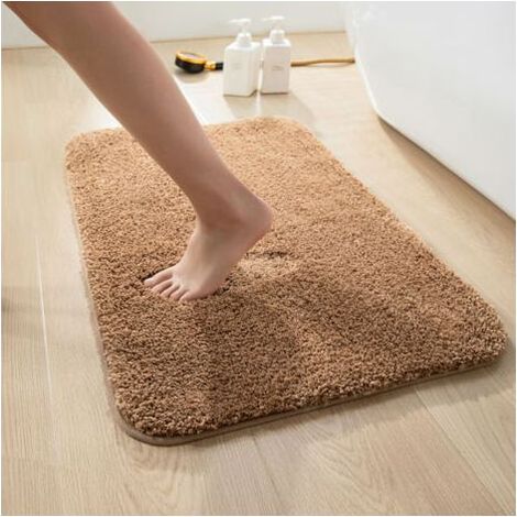 Tapis de Bain 50 x 80 cm, Tapis de Salle de Bain Antidérapant Absorbant, Tapis Salle de Bain, Tapis de Douche en Doux, Microfibre Lavable en Machine pour Salle de Bain, Toilette (1/3)