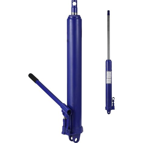Cric hydraulique longue course 3T – Vérin manuel pour grue atelier, chariot élévateur, usage agricole – Base en U, pompe simple, taille hydraulique – Avec poignée – Spécification : 3T, Base : U