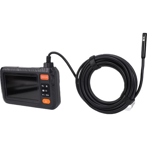 Caméra d'inspection endoscopique double objectif 1080P pour canalisation, 8 LED, 3 niveaux de luminosité, tête rotative 180°, carte mémoire 32 Go, câble semi-rigide 2 m pour entretien électroménager e (1/5)
