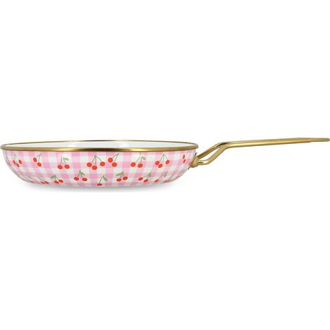 Poêle 24cm en acier émaillé, VICHY CERISE (1/2)