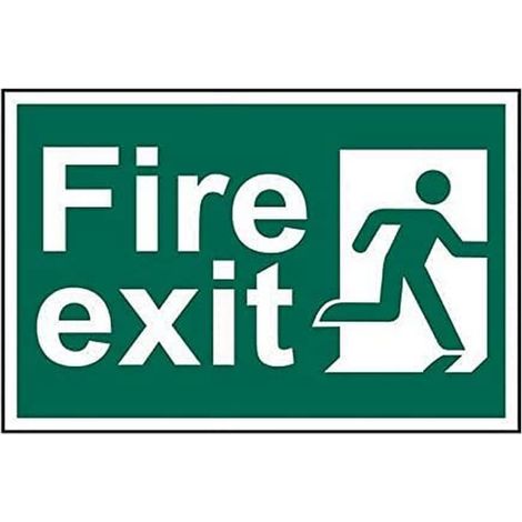 Scan Fire Exit Man Running Right - PVC 300 x 200mm