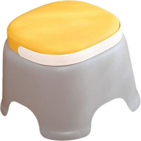 Petit tabouret, marchepied, tabouret créatif de style européen, repose-pieds multifonctionnel, tabouret pour se changer, idéal pour la chambre et la buanderie.-Yellow (1/5)