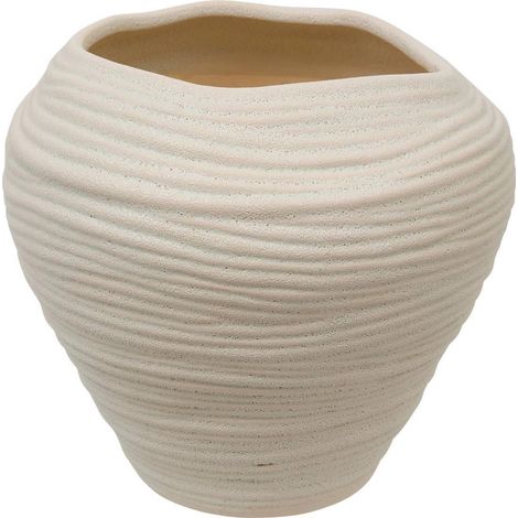 Vase Déco en Céramique "Prudi" 20cm Blanc (1/3)