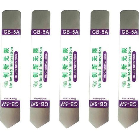 Lot de 5 leviers ultra-fins en acier inoxydable élastique pour le démontage de téléphones portables-Silver (1/3)
