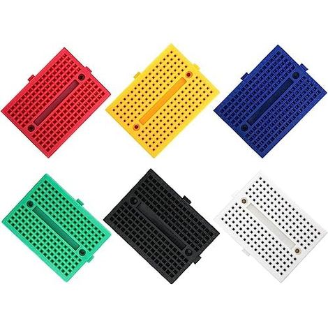 6 Pièces SYB-170 Points Mini Platine Électronique d'essai Kit Breadboard Multicolore pour Le Projet(Rouge Bleu Jaune Vert Blanc Noir) (1/5)