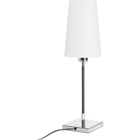 Lampada da tavolo LULU  bianco/nero cromo 230V E27 28W