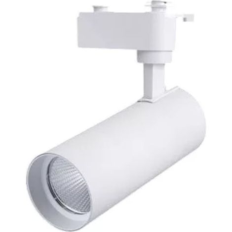TrAdE Shop Traesio - Faretto Led 15w Orientabile Per Binario Monofase Direzionabile Cct Switch Ip20 Fm-15w-3c - Bianco (1/3)