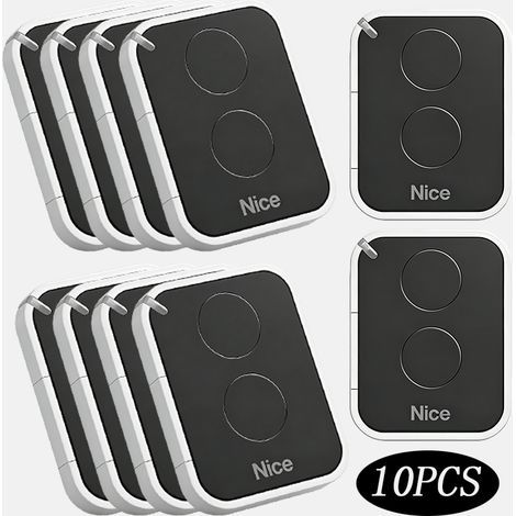Pacco da 10 telecomandi NICE Era-One ON2E – 2 canali – Frequenza 433,92 MHz – Portata fino a 200 metri – Compatibile con motorizzazioni NICE (1/5)