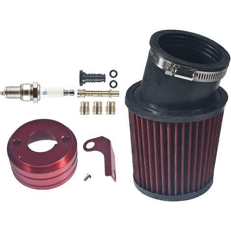 Filtre à air d'admission 62 mm avec adaptateur et kit de 5 gicleurs pour moteur Predator 212 cm3, karting de course et mini-moto. (1/5)