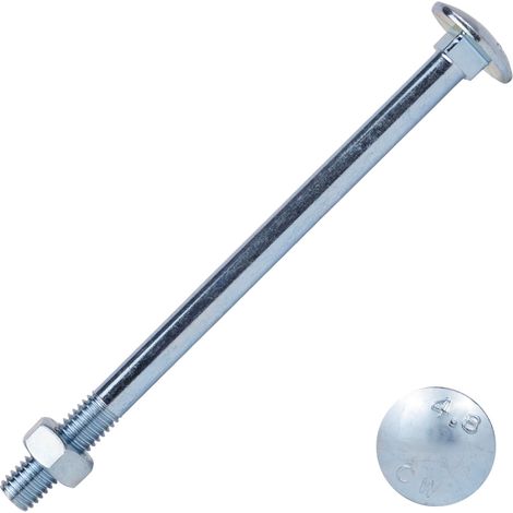 Schlossschrauben verzinkt M8 x 120 mm - 100 Stück