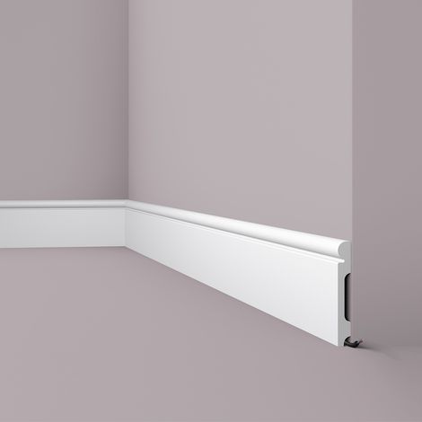 Skirting NMC FL4 WALLSTYL Noel Marquet Base Moulding Baseboard Decorative moulding timeless classic design white 2 m (1/5)
