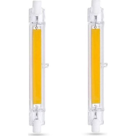 Ampoule LED R7S 118 mm 20 W blanc froid 6000 K, 2000 lm, non dimmable, ampoule LED COB mince R7S 118 mm pour lampe murale/sol, paquet de 2 (1/5)