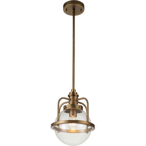 Elstead Kichler Triocent Plafonnier Globe Suspension Laiton Naturel, IP44 (1/5)